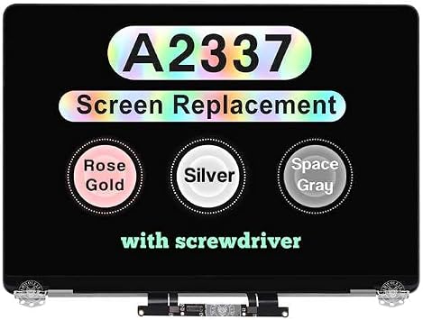 Screen Replacement for MacBook Air M1 2020 A2337 EMC 3598 LCD Display Retina Full Assembly 13.3 2560x1600 (Rose Gold)