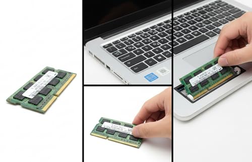 Image of 4GB DDR3 1333MHz Laptop RAM - PC3-10600S 204-Pin SODIMM 1.5V CL9 Laptop Memory Upgrade Replacement for Samsung Part M471B5273DH0-CH9