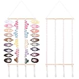 Zosutetoxo Organizers, Haargummi Aufbewahrung Kinderzimmer & Schmuckhalter Wand, Makramee Hair Claw Clip Organizer für Mädchenzimmer Deko