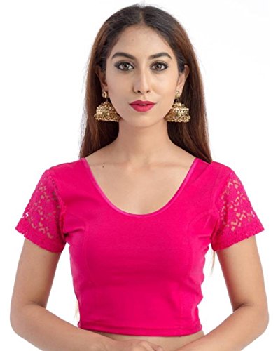 Image of Fressia Fabrics Women's Stretchable Readymade Saree Blouse Crop Top Choli
