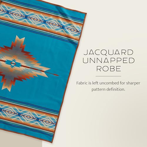 Image of Pendleton Jacquard Unnapped Twin Blanket, 64 x 80 in, Heirloom Virgin Wool