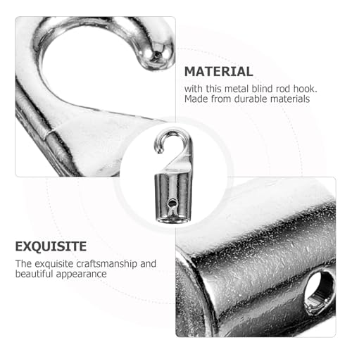 Housoutil 4PCS Mini Blind Wand Hooks Tips, Window Blind Hooks, Window Blind Tilt Wand Tip Vertical Blinds Replacement Parts for Door Shades - Thumbnail 5