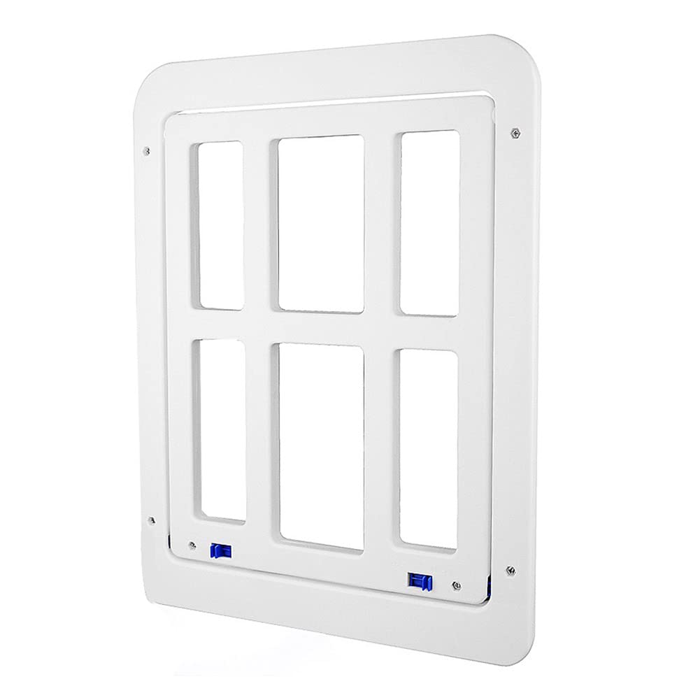 Bakkeny Puerta Mosquitera para Perros de 13,4 Pulgadas X 17,3 Pulgadas con Solapa MagnéTica Puerta para Perros con Cerradura para Puerta, Ventana y Porche -