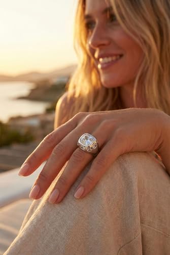Bague dôme Monaco argentée pour femme - 4