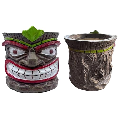 Opilroyn Macetas divertidas para macetas, jarrón artístico de resina, soporte para bonsái, decoración del hogar, para exteriores, interiores, jardín, patio, césped