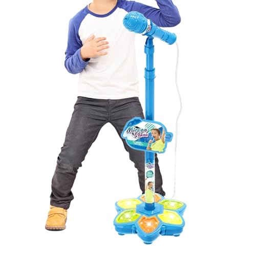 Microphone Enfant avec Support et Machine À Chanter sans Fil Rose