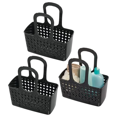 iDesign Portable Shower Tote Caddy, Black, Set of 3 by iDesign - Used condition - US$30.09