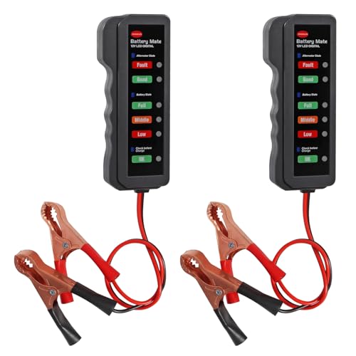 ⚡️ 10 Best Golf Cart Battery Tester 8 UMLIFE 2PACK 12V Car Battery Tester and Alternator Tester,Test Battery Condition & Alternator Charging, LED Indication 12 Volt Auto Check for Automobile