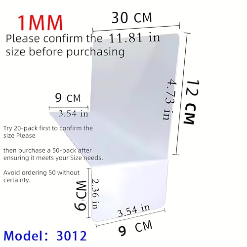 8Gnituhs 20 Stück 30 x 12 cm 1 mm Regaltrenner, Lagerregal-Isolationsplatten, PVC-Regaletiketten für Supermarkt-Kleiderschränke, Lagerregale