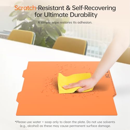 Image of BIQU Cryogrip Pro Frostbite Matte Orange Cold Build Plate for Bambu-Lab A1 Mini 3D Printer 184x184MM Double-Sided Upgrade Room Temperature Print Removable Surface Platform
