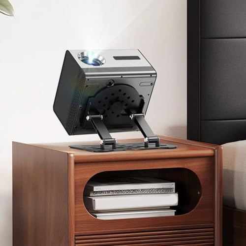 Support de projecteur métallique pliable, pied réglable peu encombrant