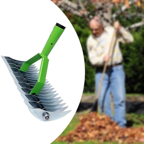 WeiLaiKeQi Ancinho de palha, ferramenta de grama e folhas, capinação de jardim multifuncional, ferra