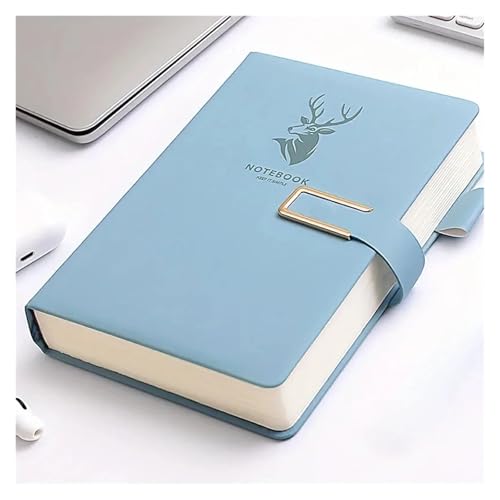 Lot de 2 carnets de notes A5 bleu avec 360 pages en papier premium et couverture souple