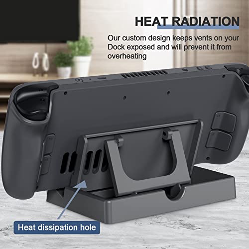 Adjustable Stand Base For Valve Steam Deck 2021, Switch, Tablets & Smartphones, Steam Deck Accessories 3 Angle Level Adjustable Holder Stand Dock, Portable Foldable Non-Slip Bracket #TOP3