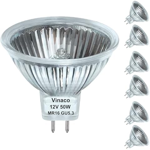 Vinaco MR16 Halogen Bulb 50W, 6 Pack Cover
