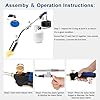 BetyBedy Propane Torch Weed Burner, Weed Torch for Outside, High Output 1,200,000 BTU with 10FT Hose, Blow Torch Flamethrower Gun for Propane Tank Garden Wood Ice Road