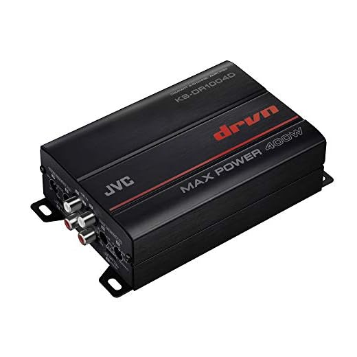 JVC KS-DR1004D 400 Watt 4-Channel Bridgeable Amplifier for Car & Marine and RZR/ATV/UTV/Cart Motorsports