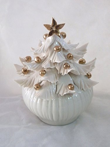 Visconti Alberello di Natale con Palline Oro - Porcellana Capodimonte-