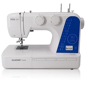GLAESER® Home Mia 300 Nähmaschine Easy für Anfänger mit Automatischer Einfädler, 24 Stich-Varianten, Kinderleichte Bedienung