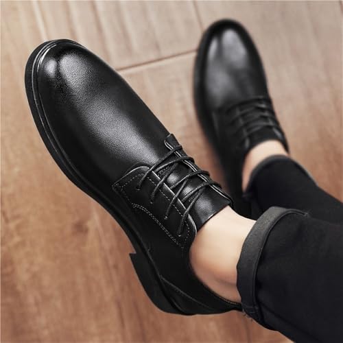 Elegant Leather Lace Up Oxford Shoes for Men Comfortable for Business and Formal Events4