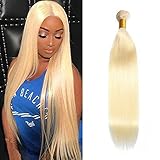 LAPONDAI 613 Blonde Human Hair 1 Bundles 30Inch 100% Brazilian Straight Hair Bundle 8A Honey Blonde...