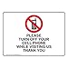 ComplianceSigns.com Please Turn Off Your Cell Phone While Visiting Us Thank You Sign, 10x7 in. Plastic for Cell Phones