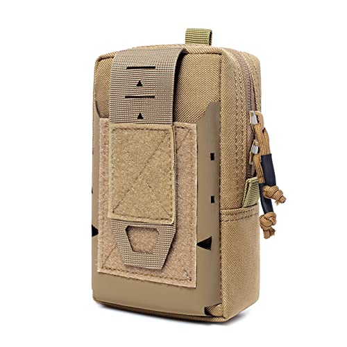 ZOBRO Sacs de Taille Tactiques Sac de Taille Polyvalent de Grande capacité Sac de Rangement de téléphone Portable Sac de Poche de Poche d'argent pour Les Sports de Plein air Cyclisme,Kaki Cover