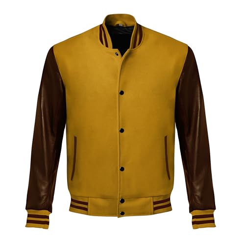 Image of Red And Black Letterman Jacket Men - Mens Black Varsity Letterman High School Baseball Bomber Jacket