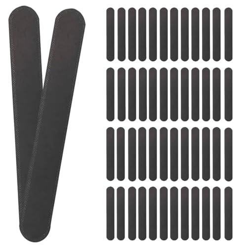 50-Pack Hat Sweat Liner, No Sweat Hat Liner for Baseball caps and golf caps, Absorbent & Stain-Resistant Liner Pad(9.45x1.5 Inch) black.