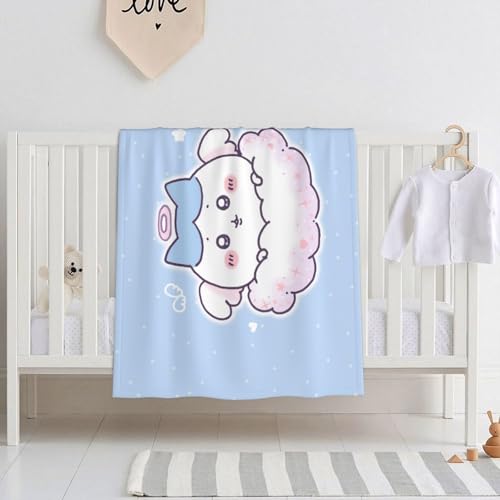 毛布 ちいかわ ハチワレ ブランケット 大判 軽量 フランネル 超極細繊維 ふわふわ 肌に優しい 抗菌防臭 静電防止 エアコン対策 多機能 通気性 ひざ掛け 掛け毛布 膝掛け 洗濯可能 四季通用 しゃれ 誕生日プレゼント 76*101cm