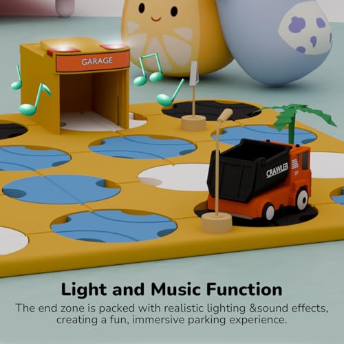 Image of Lifelong Cuppy 41-Piece DIY Maze Track Toy with Light & Music | STEM Learning Puzzle Game with Garage, Road Signs & Battery Car | Educational Construction Playset for Kids | Boosts Skills for 2+ Years
