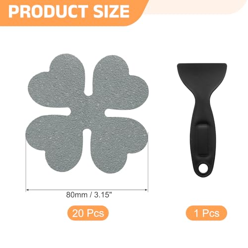 Stickers antidérapants baignoire douche escaliers gris aspect marbre