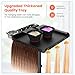 TASALON Black Salon Rolling Tray Cart on Wheels, Portable Braiding Hair Rack with Magnetic Hair Dye Bowls, Heat-Resistant Tool Rack for Salon Storage, Rolling Tool Cart & Hairstylist Station Organizer