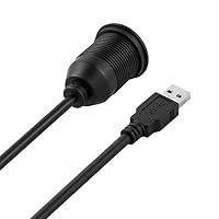 baolongking Panel Flush Mount Cable - 1 Meter 3.3' USB 3.0 Verlängerungskabel für Auto, Boot, Motorrad – Ansicht 3
