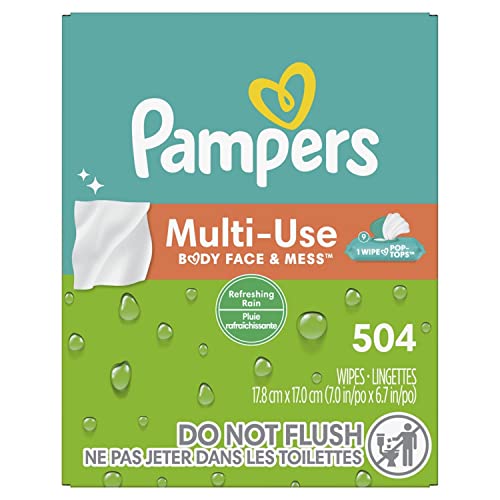 Pampers Baby Wipes Multi-Use Refreshing Rain 9X Pop-Top Packs 504 Count #TOP11