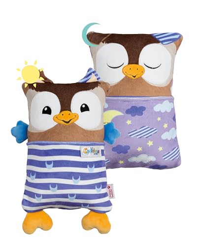 NICI Kuscheltier Eule mit Wendefunktion 30x20cm - braun - Weiches Plüschtier – Für kleine Kuscheltierliebhaber zum Kuscheln & Spielen. Ideal für...