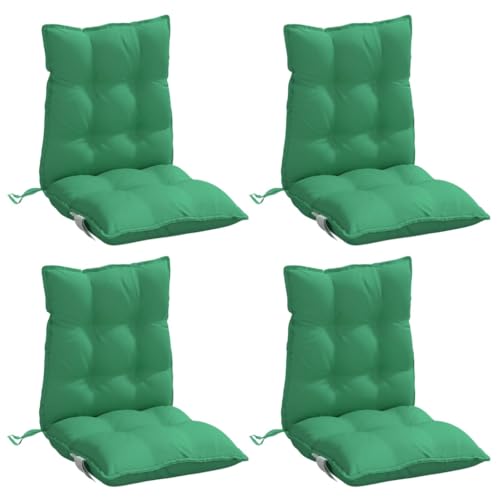 vidaXL Cojines para Silla con Respaldo bajo 4 uds Tela Oxford Verde