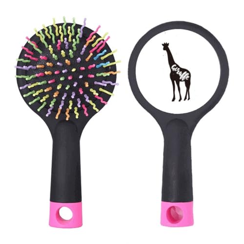 Brosse à cheveux démêlante girafe noire et blanche pour démêlage facile