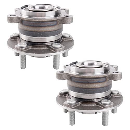 Image of TRQ Rear Left and Right Wheel Bearing and Hub Assembly Set 2 Piece Compatible with 2021-2023 Ford Bronco Sport 2020-2022 Escape AWD 2020-2022 Lincoln Corsair AWD