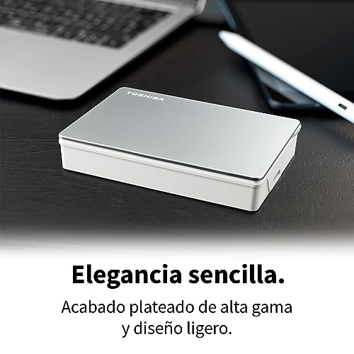 Toshiba 4TB Canvio Flex Portable External Hard Drive for Mac, Windows PC and Tablet use, compatible with most USB-C and USB-A devices, Silver (HDTX140ESCAA) - imagen 7
