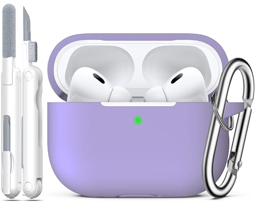 Ya en manzanajugosa.com: R-fun Funda para AirPods Pro 2ª/1ª Generación con Kit de Limpieza, Protección Completa de Silicona para Apple AirPods Pro 2023/2022/2019 Funda de Carga, Violeta plátano
