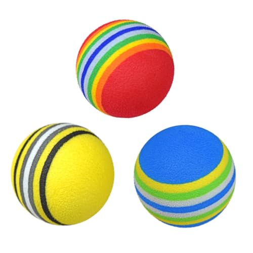 ARTSEWPLY 20個 スポンジボール 軽量柔軟な室内用トレーニングボール な虹色デザイン ゴルフアプローチ練習に ランダムカラー ランダムカラー