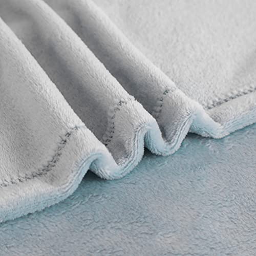 Mixibaby Kuscheldecke Flauschige extra weich & warm Wohndecke Flanell Fleecedecke, Falten beständig/Anti-verfärben als Sofadecke oder Bettüberwurf, Größe:150 cm x 200 cm, Farbe:Hellgrau