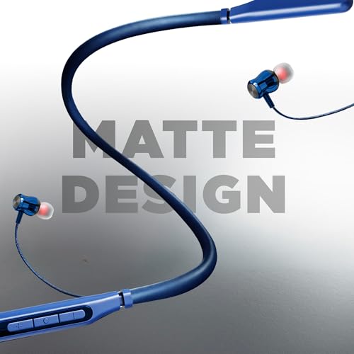 Image of Intex NeckPro Vibe Wireless Neckband Earphones with 30H Playtime | Bluetooth v5.3, AI Assistant | Magnetic Earbuds, Type-C Fast Charging | Deep Bass & HD Mic for Calling - Blue