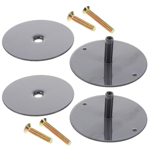 ELAYARD Lot de 2 Cache-Trous de Porte en Métal Laqué Noir 67 CM avec Vis Plaques de Recouvrement pour Pêne Dormant Protection Sécurisée pour Portes Intérieures Installation Facile