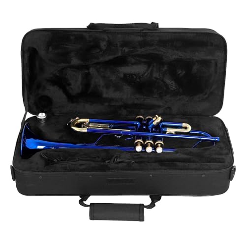 Trompette en laiton B-Flat de structure robuste couleur bleu - 7