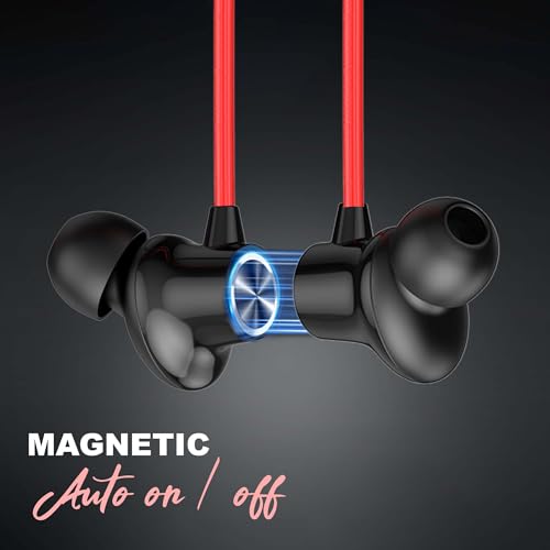 Image of Kratos N4 Bluetooth Neckband with 52H Playtime, Deep Bass, Stereo Sound, HD Calls, Magnetic Earbuds, Type-C Fast Charging, Rich Audio, Hollow Switch for Comfort & Style