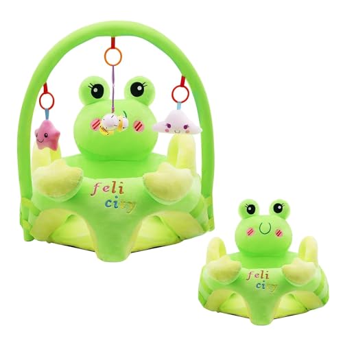 KAKIBLIN Baby Support Sofa Chairs for Sitting Up,Baby Sit Up Chair Sofa Plush Babies Learning to Sit Chair Infant Seats for 6-16 Months (Frog)