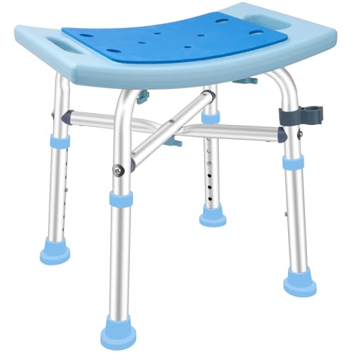 Shower Chair for Inside Shower - 450lb, Shower Stools for Elderly Seniors, Shower Benches for Adults, Bath Chair Shower Benches for The Disabled,Shower Seats, Blue Tub Chair