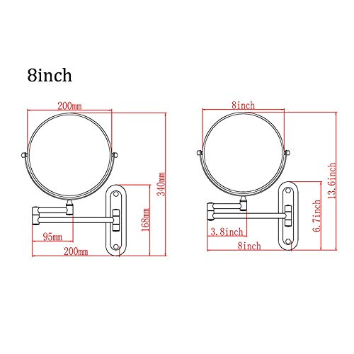 Miroir grossissant 5X de salle de bain extensible haut de gamme - 4